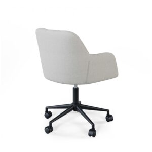 wohnli-moebel-suche-M25044973-1 Gepolsterter Schreibtischstuhl in Hellgrau 60x78x65cm Metall Grau Koketto Home Möbel Büromöbel Bürostühle