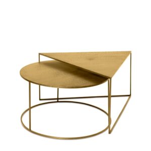 wohnli-moebel-suche-M25045029 Wohnli Möbelsuche - Runder und dreieckiger Couchtisch aus Metall