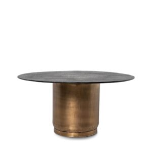 Runder Couchtisch 74cm Aluminium 0x37x74cm Metall Schwarz Koketto Home Möbel Wohnzimmermöbel Couchtische