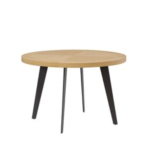 wohnli-moebel-suche-M25045059 Wohnli Möbelsuche - Runder Esstisch 100cm Eiche mit schwarzen Beinen