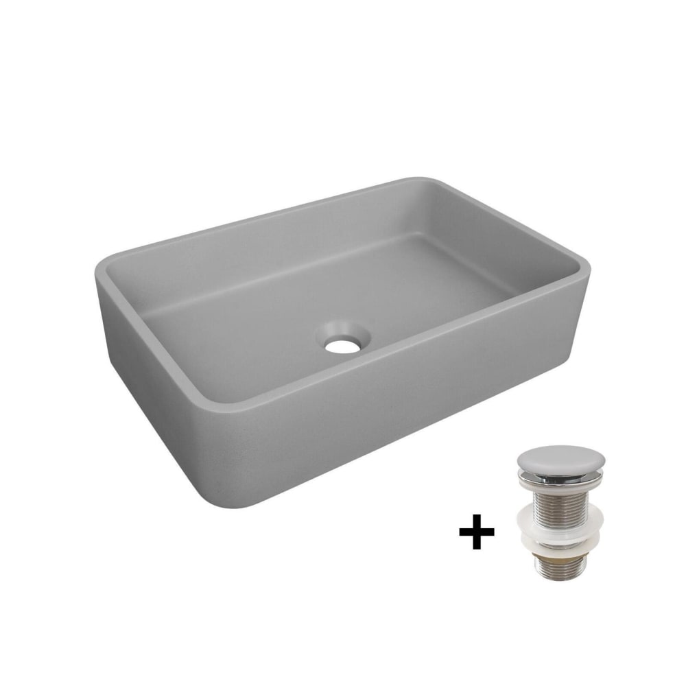 wohnli-moebel-suche-M25045625 Wohnli Möbelsuche - Aufsatzwaschbecken aus glattem Beton 50x32