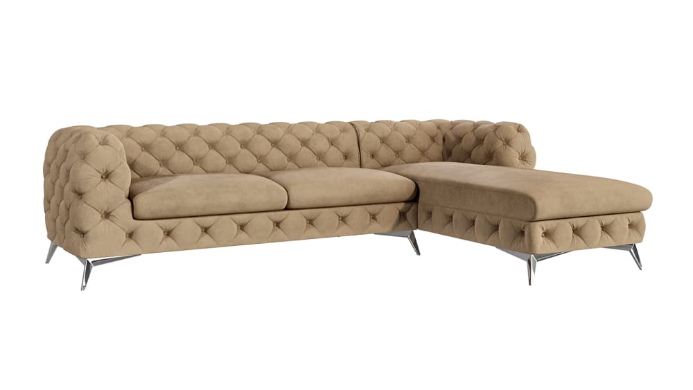 wohnli-moebel-suche-M25046248 Wohnli Möbelsuche - Ecksofa mit Ottomane Chesterfield aus Samt