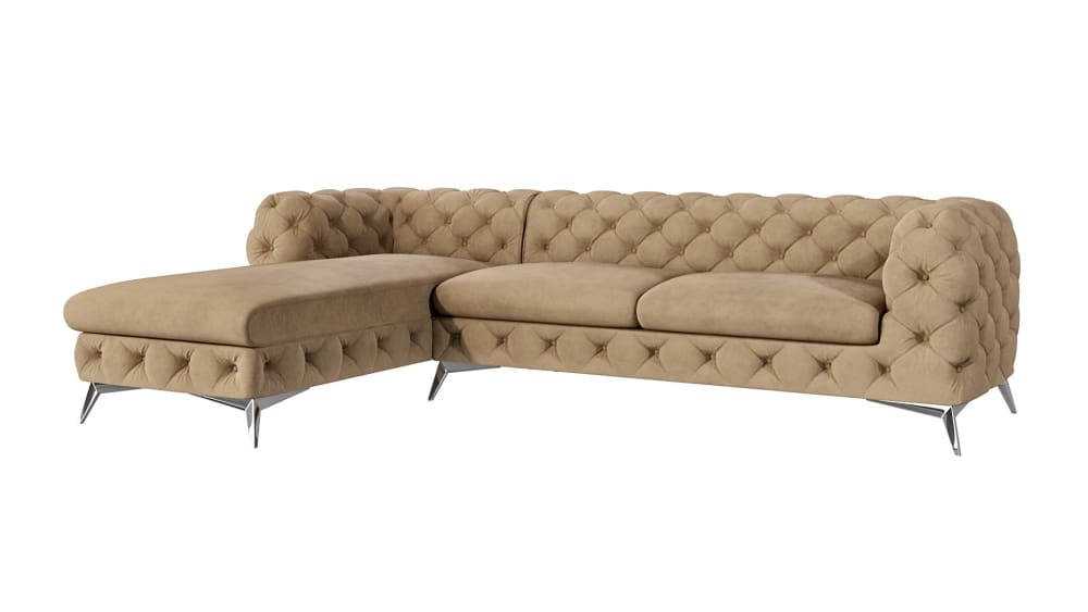 wohnli-moebel-suche-M25046290 Wohnli Möbelsuche - Ecksofa mit Ottomane Chesterfield aus Samt