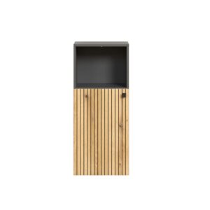 wohnli-moebel-suche-M25046741 Wohnli Möbelsuche - Badezimmerschränkchen mit 1 Tür L40 cm - Eichendekor und Grau