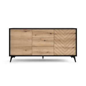 Wohnli Möbelsuche - Sideboard 2-türig mit 3 Schubladen und Fischgrätmuster