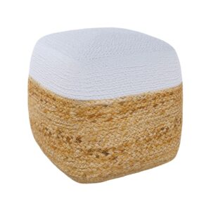 wohnli-moebel-suche-M25049782 Wohnli Möbelsuche - Pouf aus Jute beige und weiß D40 cm