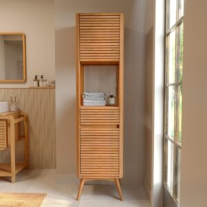 wohnli-moebel-suche-M25049823-1 Teakholz Badezimmer Säule 45x180x40cm Holz Braun Rendez-Vous Déco Möbel Badezimmermöbel Bad-Hochschränke
