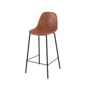 wohnli-moebel-suche-M25049833 Wohnli Möbelsuche - Stuhl für die Zentralinsel aus camelfarbenem Kunstleder 65 cm