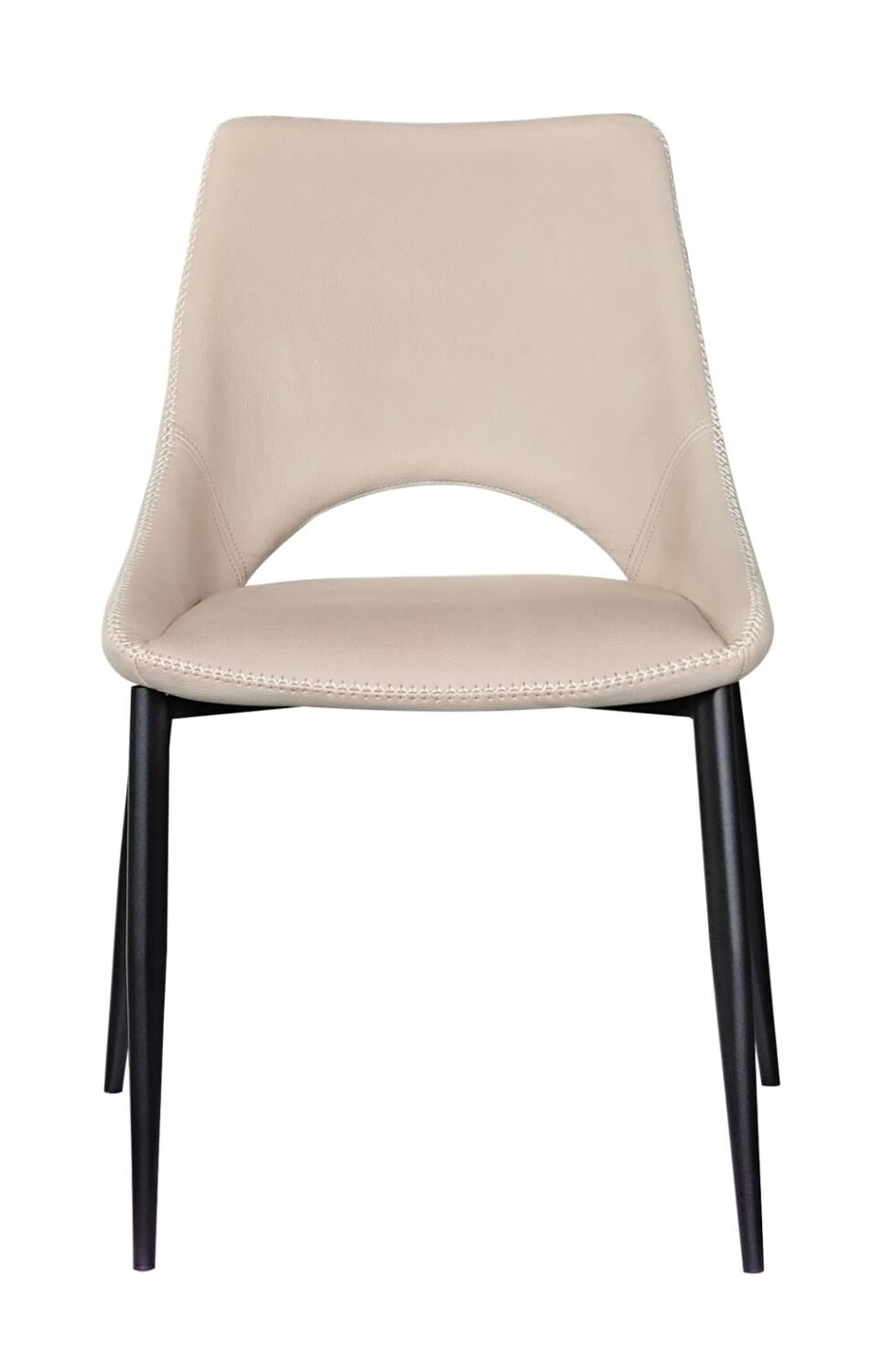 4-er Set Polsterstühle karamellfarben 49x84x59cm Webpelz Beige GEESE HOME Möbel Esszimmermöbel Stühle