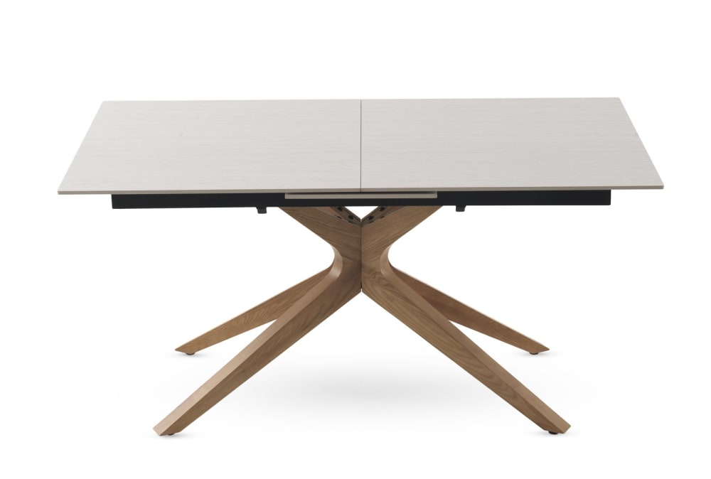 wohnli-moebel-suche-M25051713 Wohnli Möbelsuche - Ausziehbarer Tisch mit Eichenfüßen und Keramikplatte 160/200x90