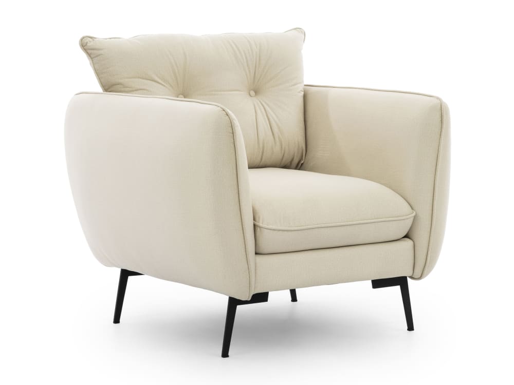 wohnli-moebel-suche-M25052187 Wohnli Möbelsuche - Modernes Sessel aus Beige Samt-Stoff mit Metallfüßen