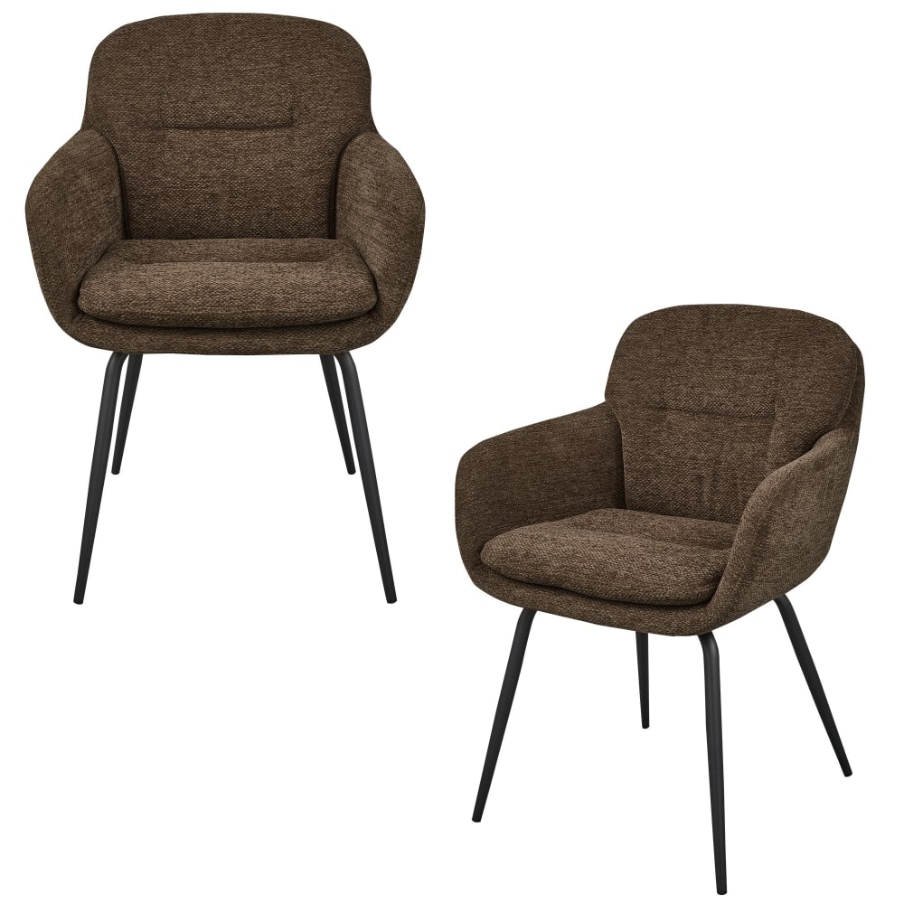 Wohnli Möbelsuche - 2er Set Esszimmerstühle aus Stoff