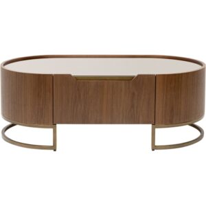 Wohnli Möbelsuche - Couchtisch mit Schublade aus Glas und Holz