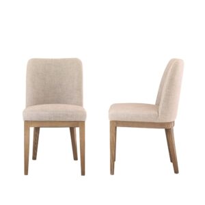 wohnli-moebel-suche-M25053476 Wohnli Möbelsuche - Set aus 2 Stühlen aus massiver Eiche und Leinenstoff