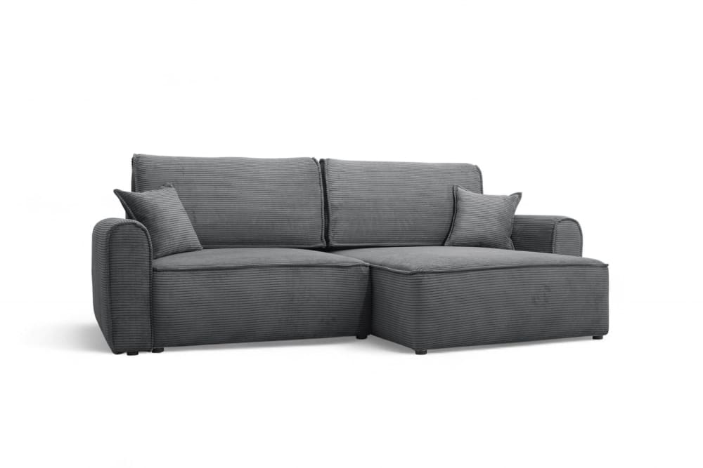 Wohnli Möbelsuche - Ecksofa mit Schlaffunktion Grau Anthrazit