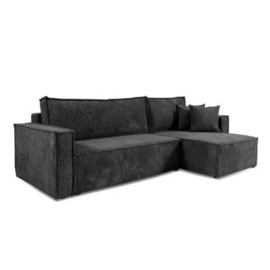 wohnli-moebel-suche-M25053529 Wohnli Möbelsuche - Ecksofa mit Schlaffunktion Cord Grau anthracite