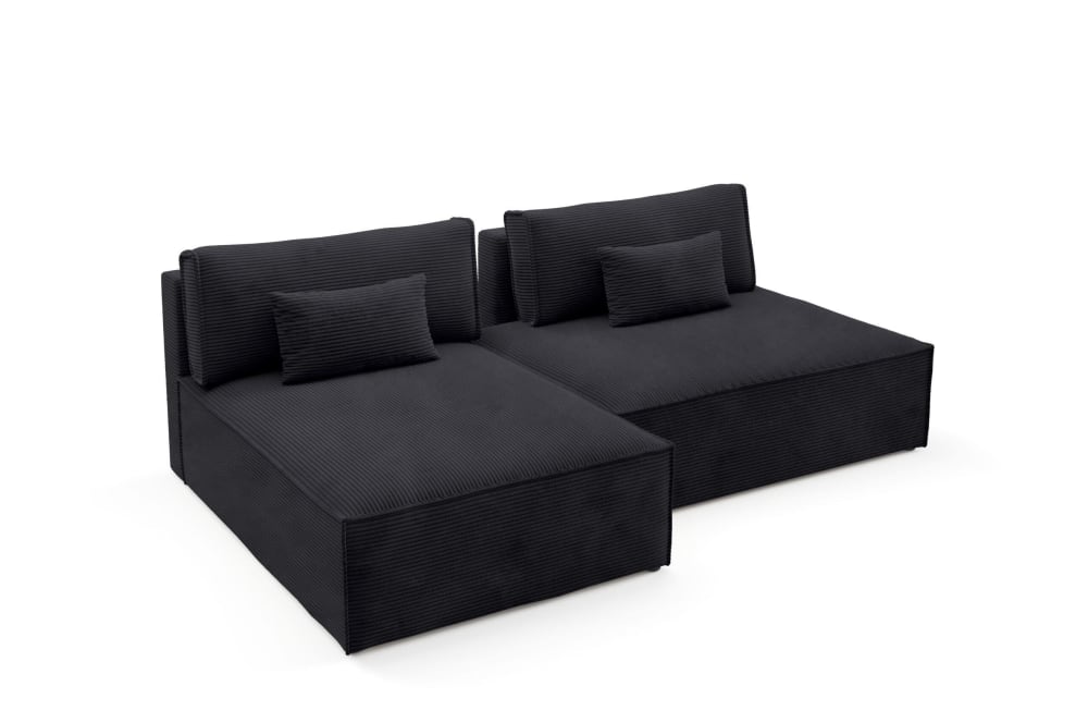 Wohnli Möbelsuche - Modulares Ecksofa mit Schlaffunktion Schwarz
