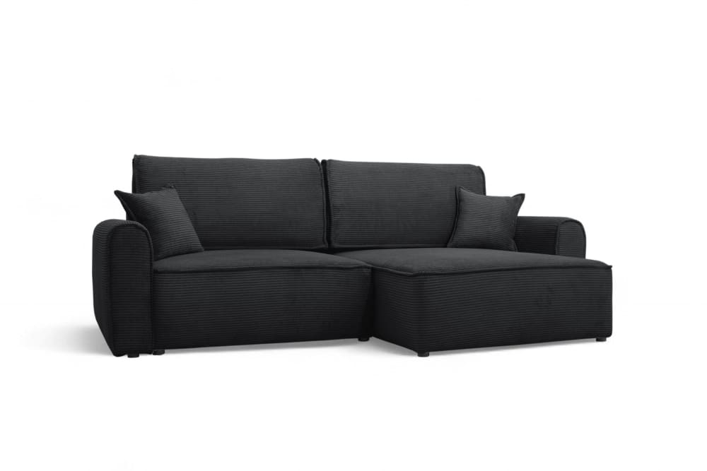 Wohnli Möbelsuche - Ecksofa mit Schlaffunktion Schwarz