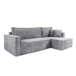 wohnli-moebel-suche-M25053572 Wohnli Möbelsuche - Ecksofa mit Schlaffunktion Cord Grau