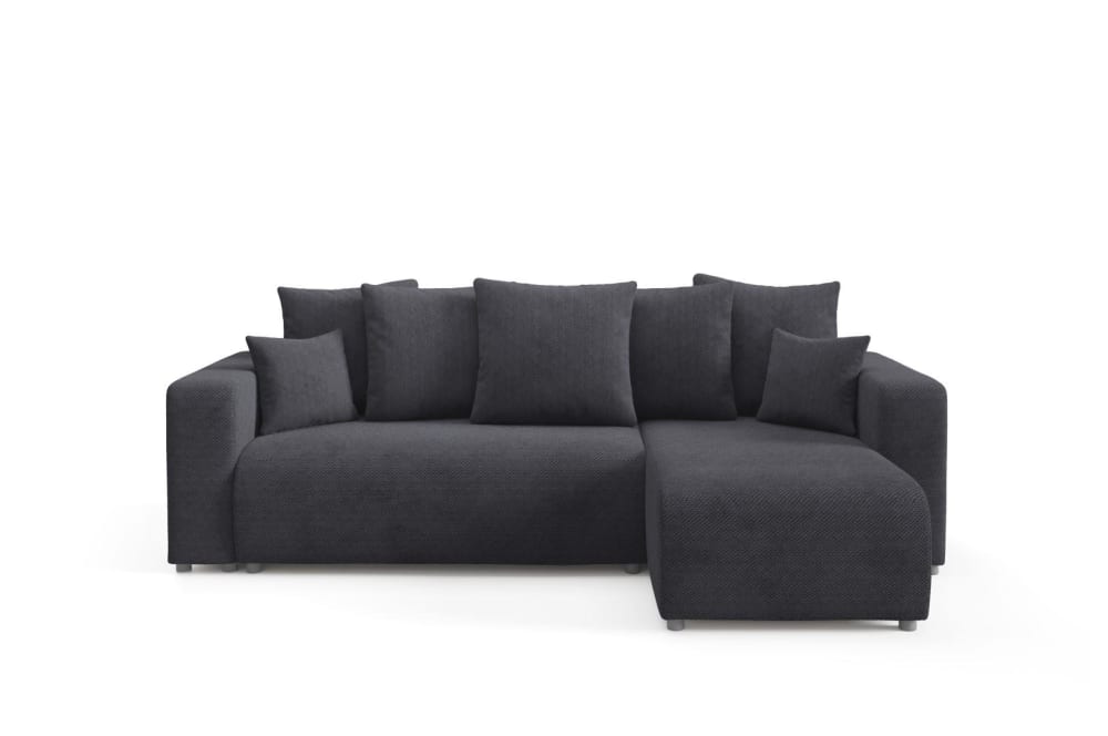Wohnli Möbelsuche - Ecksofa mit Schlaffunktion Schwarz
