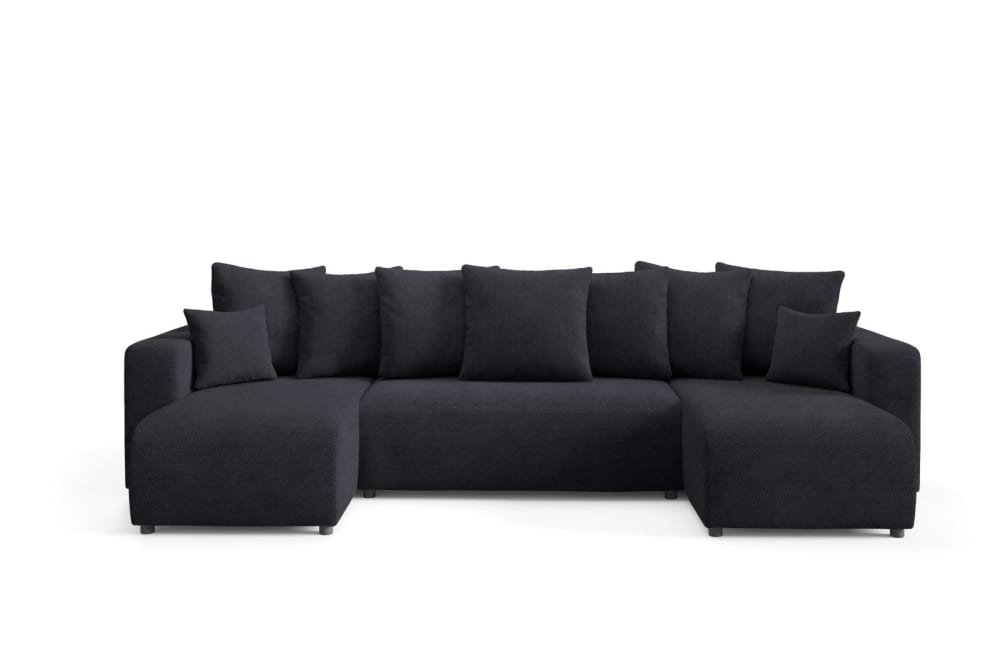 Wohnli Möbelsuche - Ecksofa mit Schlaffunktion Schwarz