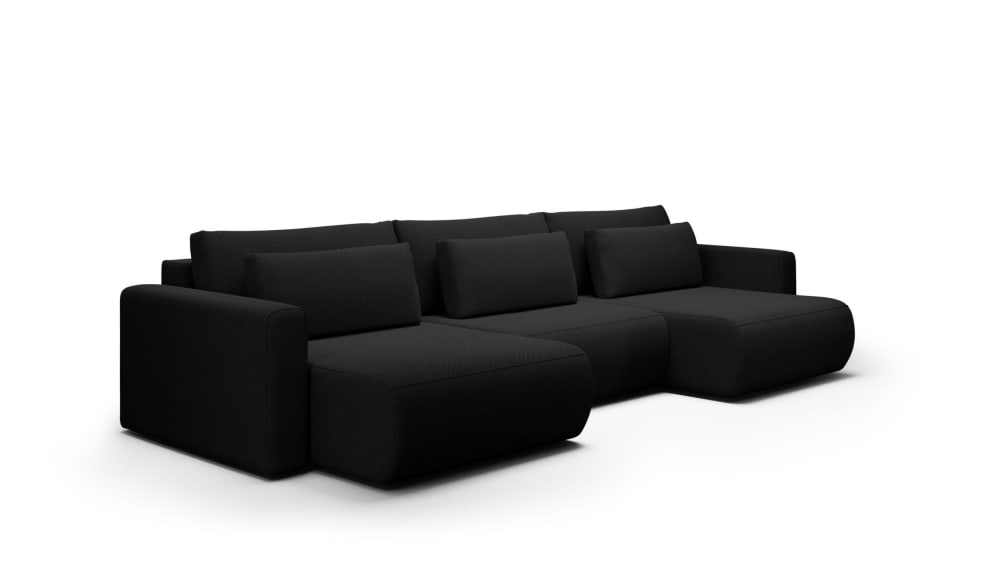 wohnli-moebel-suche-M25053606 Wohnli Möbelsuche - Ecksofa mit Schlaffunktion 5 Sitzer U Schwarz