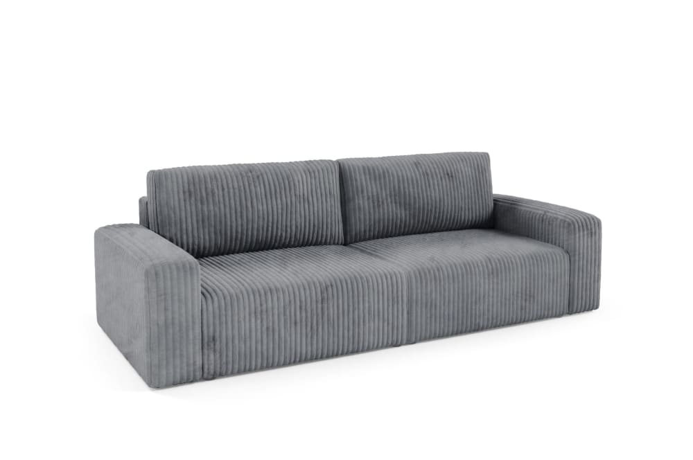 Wohnli Möbelsuche - Schlafsofa 4-Sitzer Cord Grau