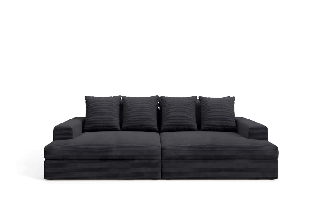 wohnli-moebel-suche-M25053621 Wohnli Möbelsuche - 4-Sitzer-Sofa mit tiefem Sitzkomfort Cord Schwarz