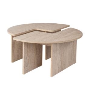 wohnli-moebel-suche-M25054116 Wohnli Möbelsuche - Runder Couchtisch Duo in Travertinoptik 90 cm