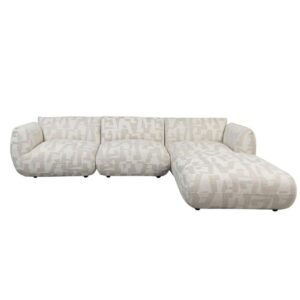 wohnli-moebel-suche-M25054205-1 Ecksofa Amsterdam als 4-Sitzer, Longchair rechts, Cremeweiß 168x73x300cm Stoff Beige Pole to Pole Sofas und Sessel Sofas Ecksofas