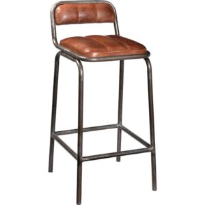Wohnli Möbelsuche - Barhocker Brooklyn mit Ledersitz