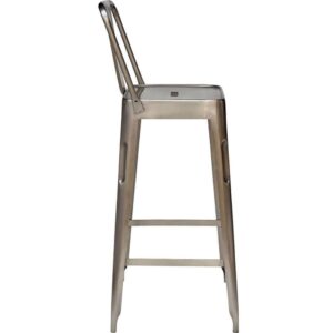 36x105x36cm Metall Silber Trademark Living Möbel Esszimmermöbel Barhocker