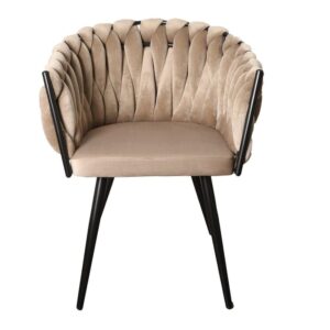 54x79x60cm Stoff Braun Pole to Pole Möbel Esszimmermöbel Stühle