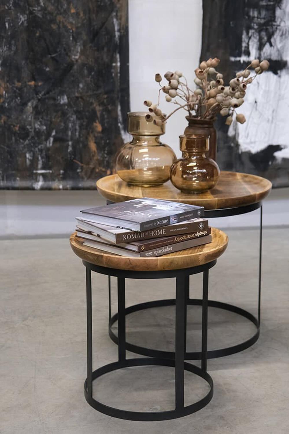 59x53x59cm Holz Braun Trademark Living Möbel Wohnzimmermöbel Couchtische