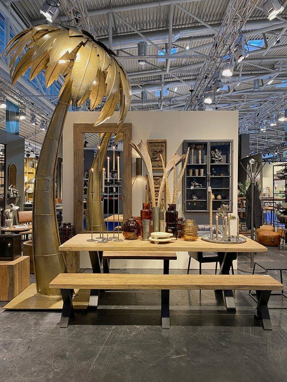 90x75x230cm Holz Braun Trademark Living Möbel Esszimmermöbel Esstische