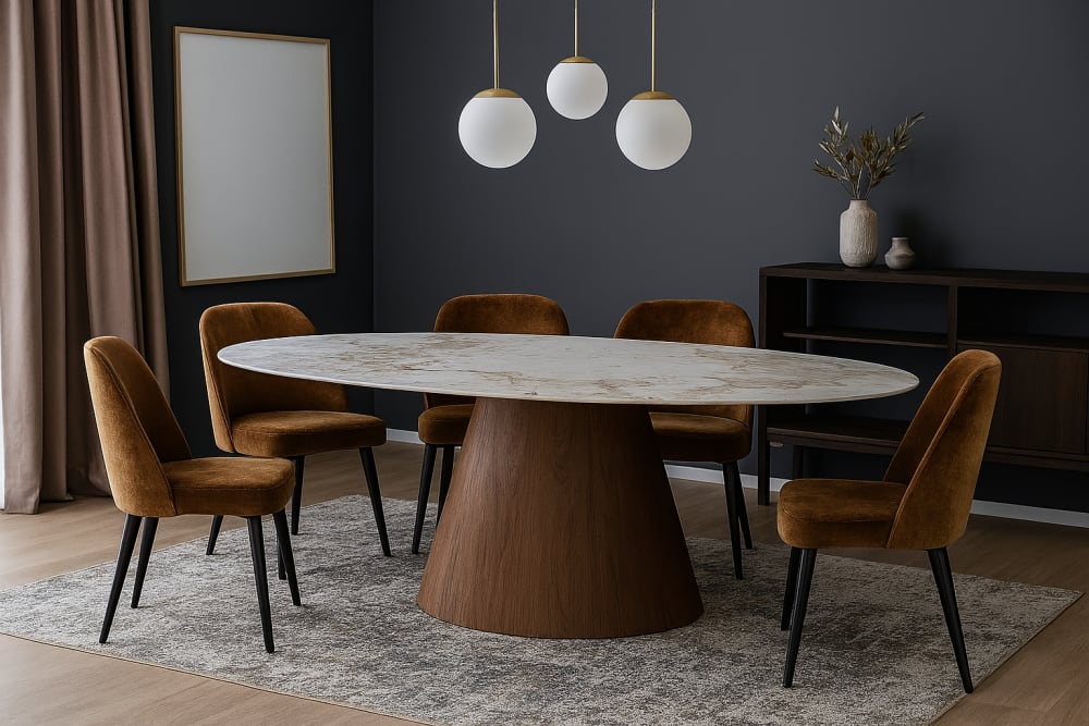 110x76x220cm Keramik Beige Pole to Pole Möbel Esszimmermöbel Esstische