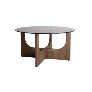 Kautschukholz-Couchtisch in brauner Farbe 80x80x40cm 80x40x80cm Holz Braun Kodu Möbel Wohnzimmermöbel Couchtische