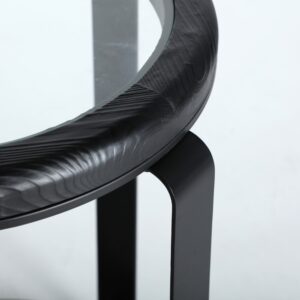 Beistelltisch aus Tannenholz in schwarzer Farbe 55x55x65cm 55x65x55cm Holz Schwarz Kodu Möbel Wohnzimmermöbel Beistelltische