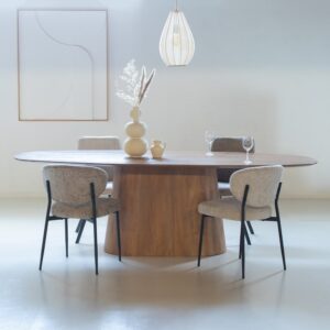 220x76x100cm Holz Braun Giga Meubel Möbel Esszimmermöbel Esstische