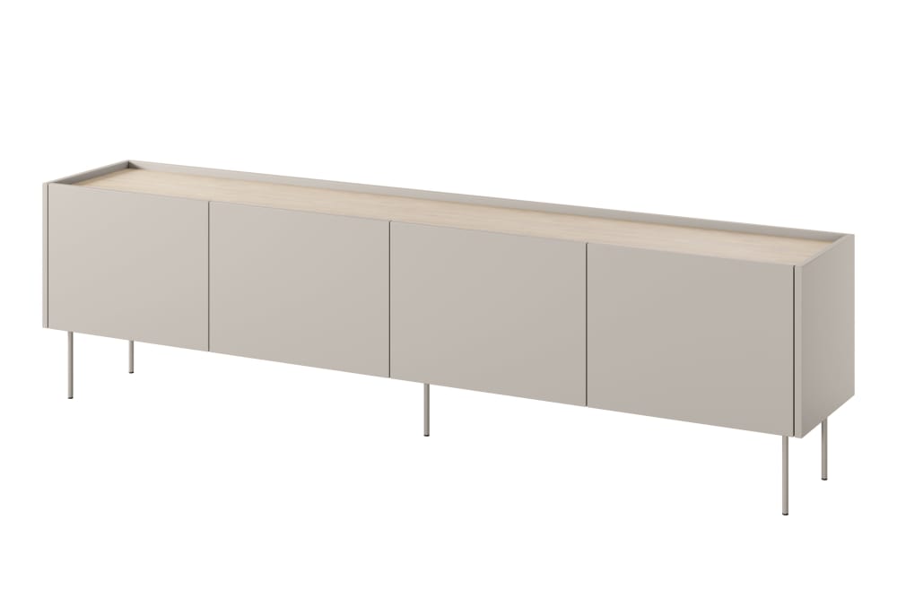 wohnli-moebel-suche-M25057636 Wohnli Möbelsuche - TV-Schrank 4 Türen 2 Schubladen mit Metallfuß 220x60 cm