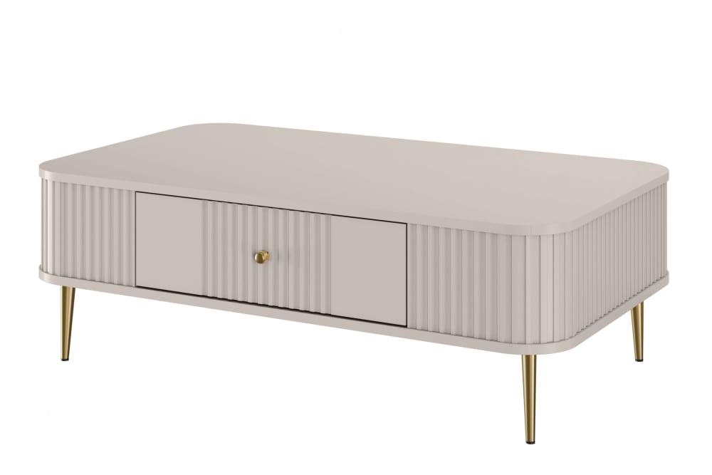 Wohnli Möbelsuche - Couchtisch mit 1 Schublade und Metallfuß