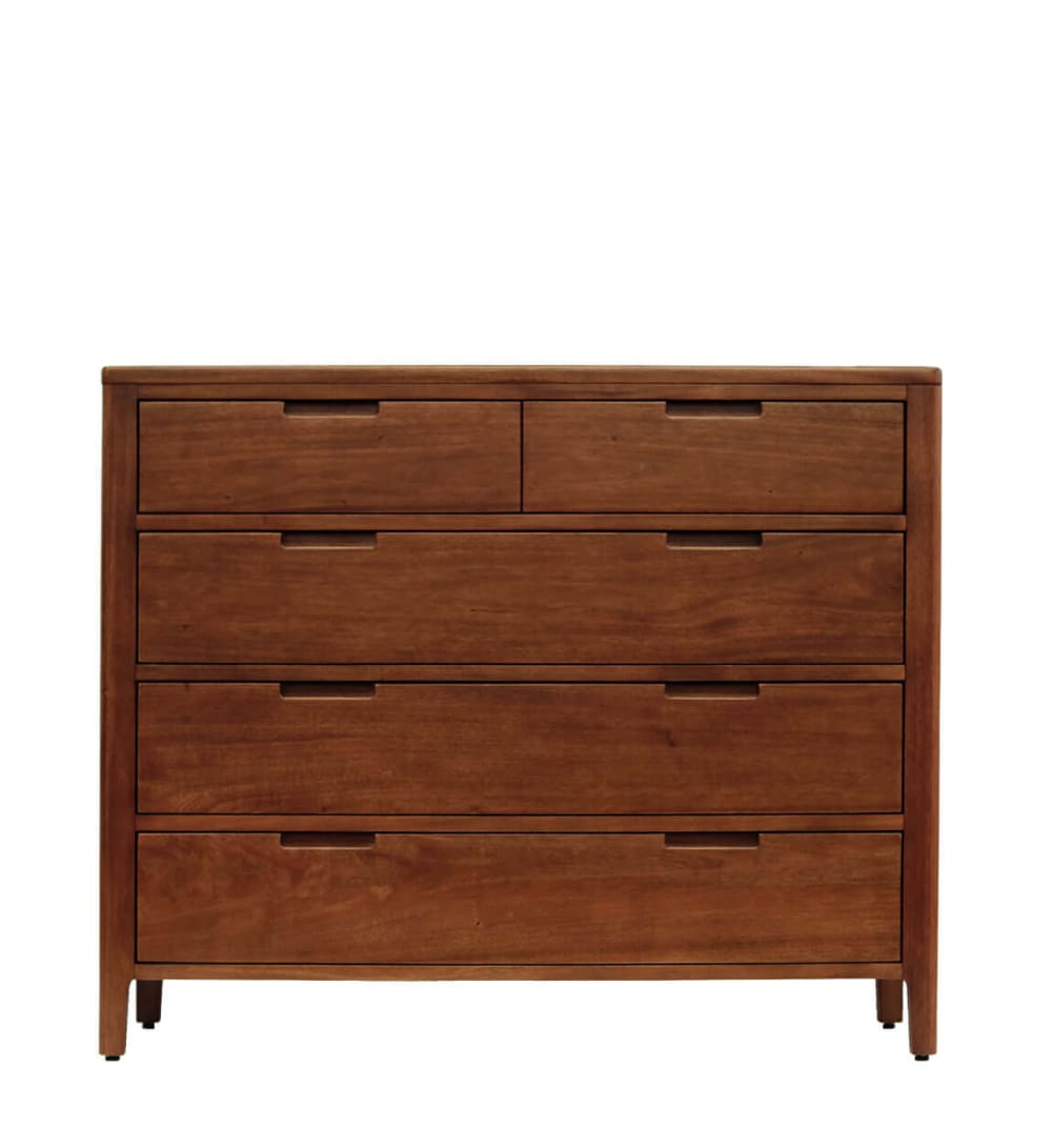 Kommode aus braunem Holz Breite 110 cm 110x90x45cm Holz Braun MOYCOR Möbel Schlafzimmermöbel Kommoden