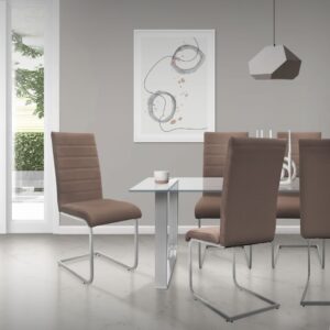 40x102x57cm Metall Braun ML-Design Möbel Esszimmermöbel Stühle