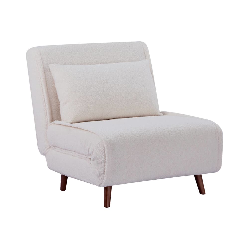 wohnli-moebel-suche-M25060613 Wohnli Möbelsuche - Sessel mit Bouclé-Bezug in creme und Schlaffunktion