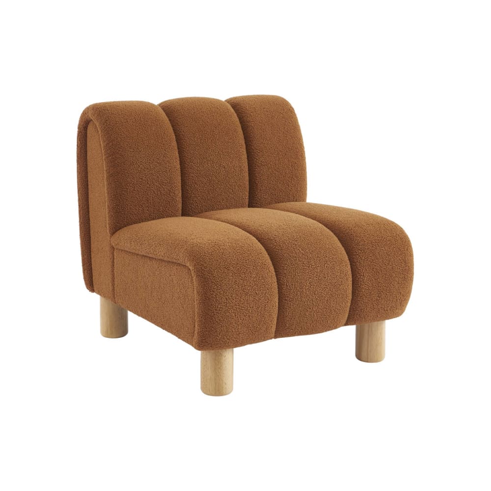 wohnli-moebel-suche-M25060620 Wohnli Möbelsuche - Relaxsessel mit abgerundeten Beinen aus Holz mit Bouclé-Bezug - Angel