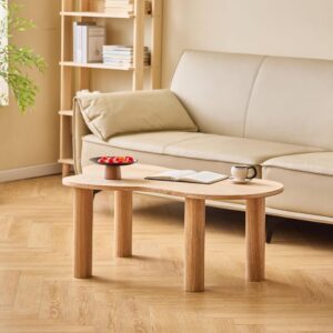 Couchtisch aus Massivholz 60x41x103cm Holz Braun Nordlys Möbel Wohnzimmermöbel Couchtische