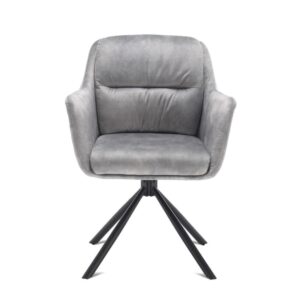 2er-Set Armlehnstühle Talas, Silbergrau 63x88x64cm Stoff Silber Benoa Möbel Esszimmermöbel Stühle