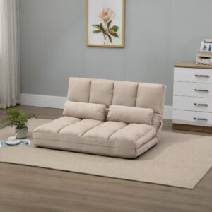 wohnli-moebel-suche-M25062054-1 Suedeoptik-Polyester-Wanderschauffeuse beige 259x152x185cm Stoff Beige Homcom Sofas und Sessel Sessel, Poufs und Fußbänke Sessel