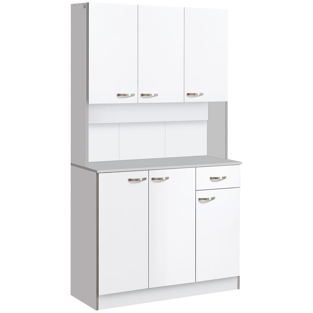 wohnli-moebel-suche-M25062077 Wohnli Möbelsuche - Armoire de cuisine contemporaine 6 portes 1 tiroir bois blanc gris
