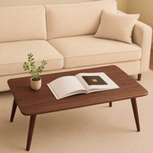 wohnli-moebel-suche-M25062416-1 Rechteckiger Couchtisch aus MDF-Holz 120x33x60cm Holz Braun Oviala Möbel Wohnzimmermöbel Couchtische